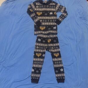 Hanna Andersson Kids Pajama Set - Navy and Gold